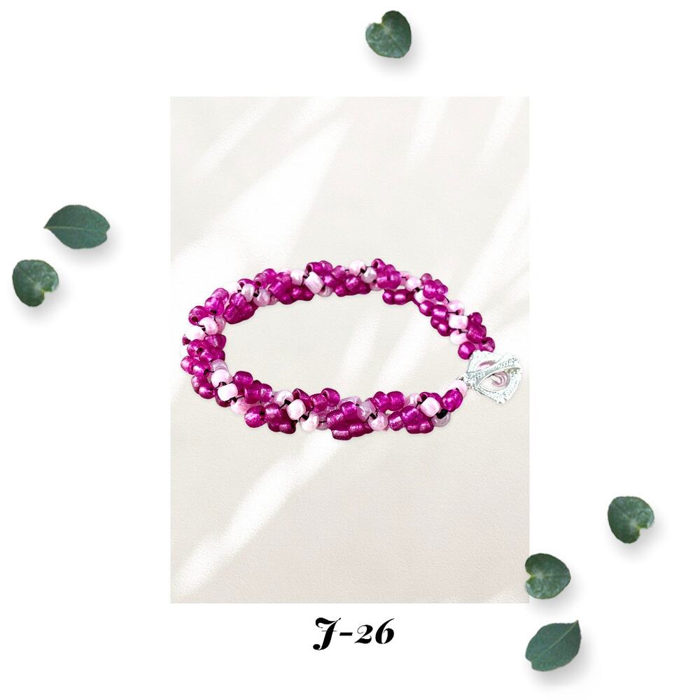 Breast Cancer Awareness Support - Pink Ribbon Support - Spiral Rope Bracelet